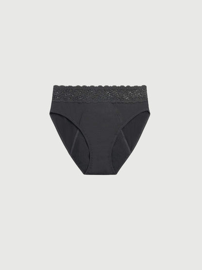Culotte taille haute dentelle absorbante
