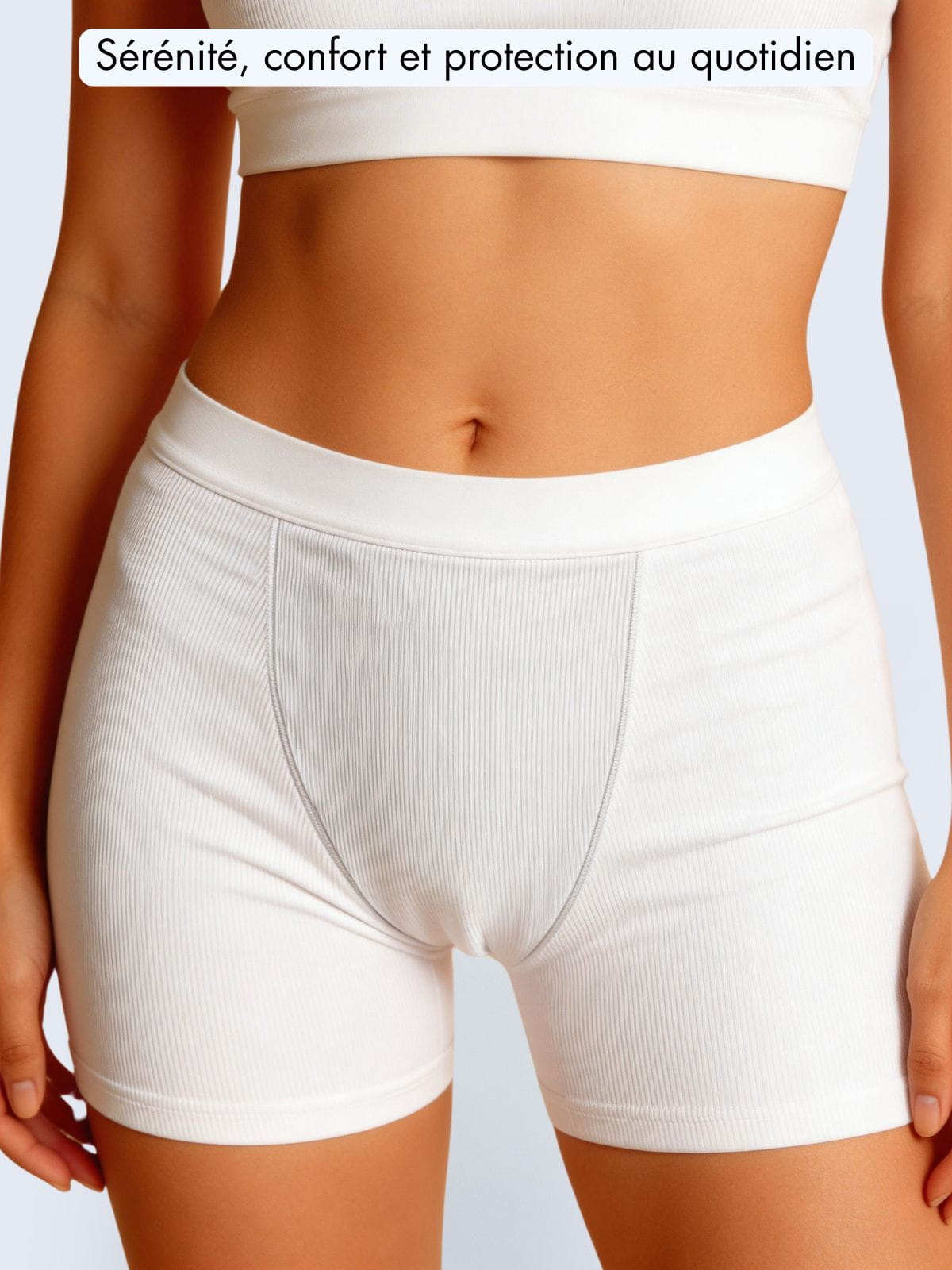 Boxer côtelé absorbant Femme