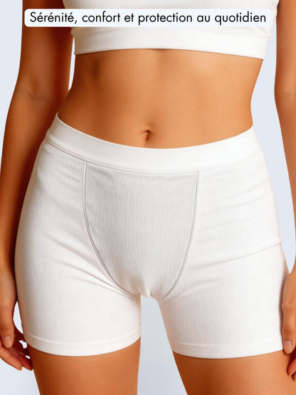 Boxer côtelé absorbant Femme