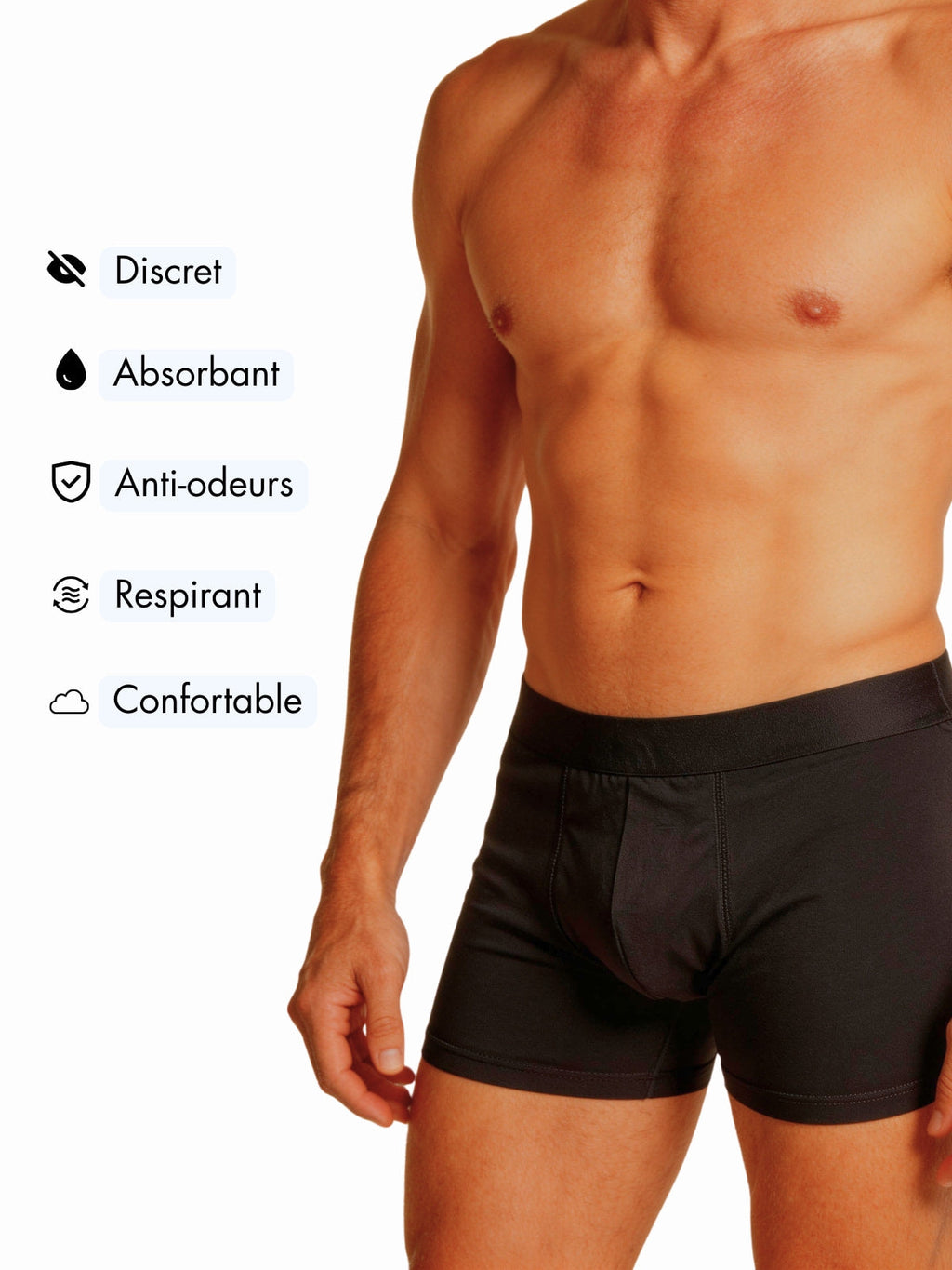 Boxer discret absorbant Homme