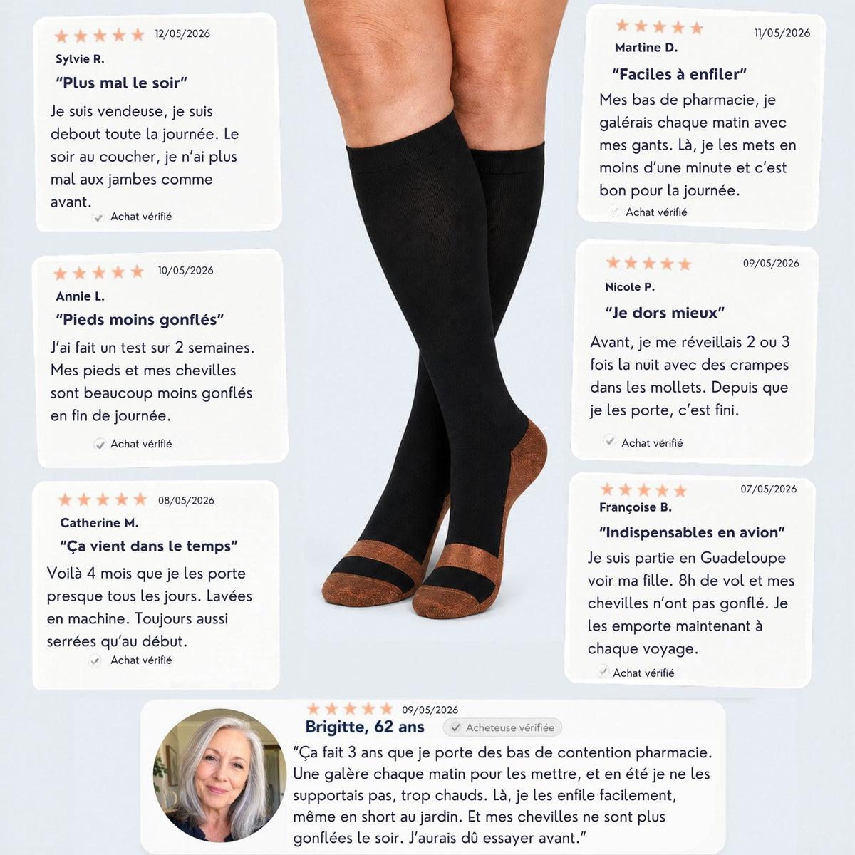 Chaussettes jambes légères