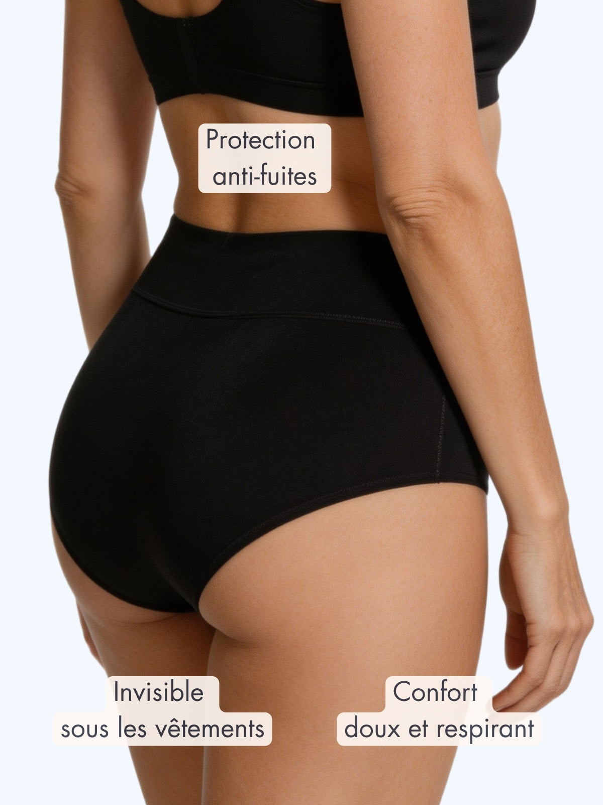 Culotte taille haute confort absorbante