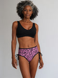 Bas de maillot taille haute à lacets absorbant